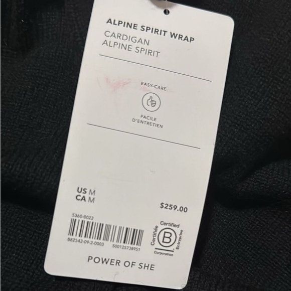 Athleta Spirit Wool Cashmere Wrap // Black - Picture 8 of 9